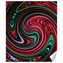 Red Green Swirls Canvas 8  X 10  by SpinnyChairDesigns