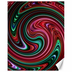 Red Green Swirls Canvas 16  X 20  by SpinnyChairDesigns