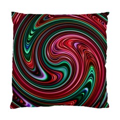 Red Green Swirls Standard Cushion Case (two Sides) by SpinnyChairDesigns