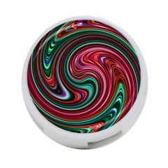 Red Green Swirls 4-port Usb Hub (two Sides) by SpinnyChairDesigns