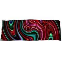 Red Green Swirls Body Pillow Case (dakimakura) by SpinnyChairDesigns