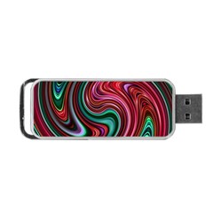 Red Green Swirls Portable Usb Flash (two Sides) by SpinnyChairDesigns