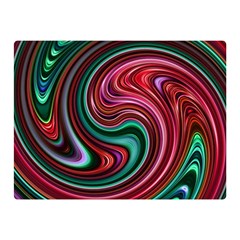 Red Green Swirls Double Sided Flano Blanket (mini)  by SpinnyChairDesigns