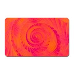 Pink And Orange Swirl Magnet (rectangular) by SpinnyChairDesigns