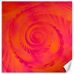 Pink And Orange Swirl Canvas 16  X 16  by SpinnyChairDesigns