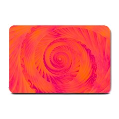 Pink And Orange Swirl Small Doormat  by SpinnyChairDesigns