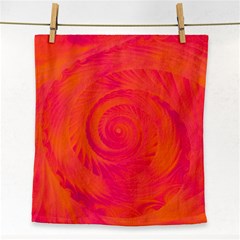 Pink And Orange Swirl Face Towel by SpinnyChairDesigns