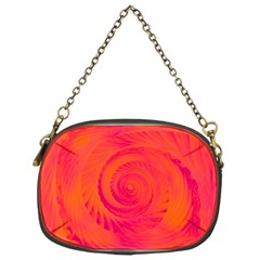 Pink And Orange Swirl Chain Purse (one Side) by SpinnyChairDesigns