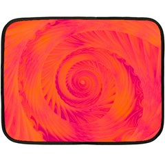 Pink And Orange Swirl Fleece Blanket (mini) by SpinnyChairDesigns