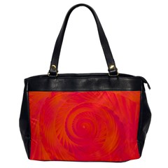 Pink And Orange Swirl Oversize Office Handbag by SpinnyChairDesigns