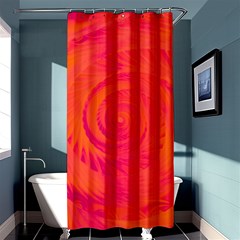 Pink And Orange Swirl Shower Curtain 36  X 72  (stall)  by SpinnyChairDesigns