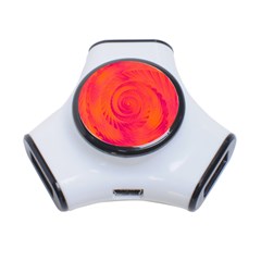 Pink And Orange Swirl 3-port Usb Hub by SpinnyChairDesigns