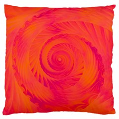 Pink And Orange Swirl Large Cushion Case (one Side) by SpinnyChairDesigns