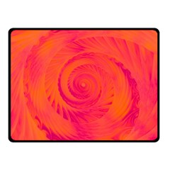 Pink And Orange Swirl Double Sided Fleece Blanket (small)  by SpinnyChairDesigns