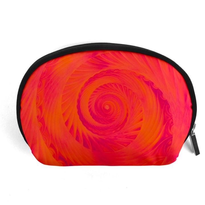 Pink and Orange Swirl Accessory Pouch (Large)