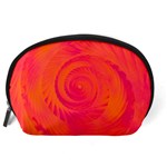 Pink and Orange Swirl Accessory Pouch (Large) Back