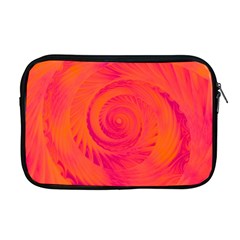 Pink And Orange Swirl Apple Macbook Pro 17  Zipper Case by SpinnyChairDesigns