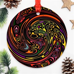 Abstract Tribal Swirl Ornament (round) by SpinnyChairDesigns