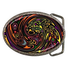 Abstract Tribal Swirl Belt Buckles by SpinnyChairDesigns