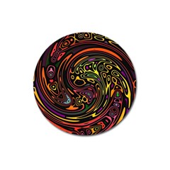 Abstract Tribal Swirl Magnet 3  (round) by SpinnyChairDesigns