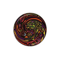 Abstract Tribal Swirl Hat Clip Ball Marker by SpinnyChairDesigns