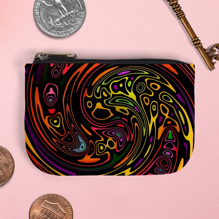 Abstract Tribal Swirl Mini Coin Purse