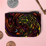 Abstract Tribal Swirl Mini Coin Purse Back