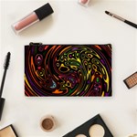 Abstract Tribal Swirl Cosmetic Bag (Small) Front