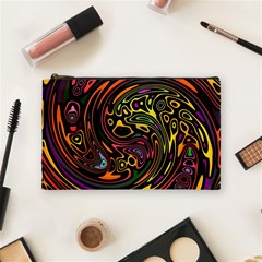 Abstract Tribal Swirl Cosmetic Bag (medium) by SpinnyChairDesigns