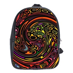 Abstract Tribal Swirl School Bag (large) by SpinnyChairDesigns