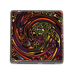 Abstract Tribal Swirl Memory Card Reader (square 5 Slot) by SpinnyChairDesigns