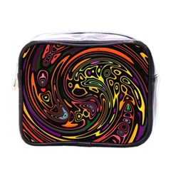 Abstract Tribal Swirl Mini Toiletries Bag (one Side) by SpinnyChairDesigns