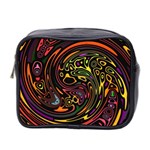 Abstract Tribal Swirl Mini Toiletries Bag (Two Sides) Front