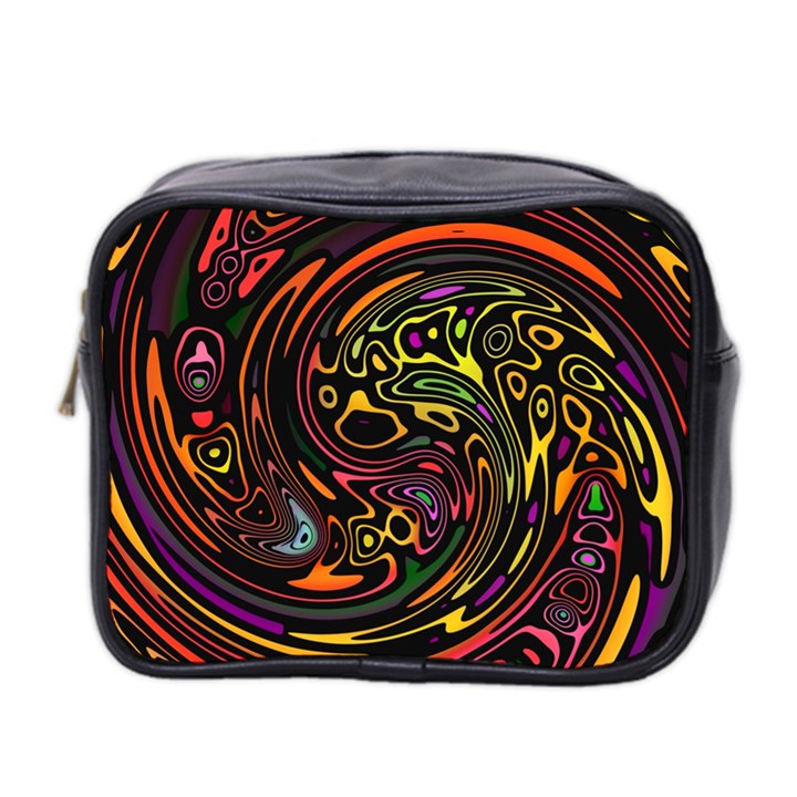 Abstract Tribal Swirl Mini Toiletries Bag (Two Sides)