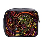 Abstract Tribal Swirl Mini Toiletries Bag (Two Sides) Back