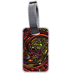 Abstract Tribal Swirl Luggage Tag (two Sides) by SpinnyChairDesigns