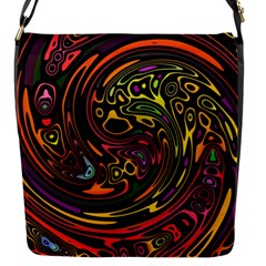 Abstract Tribal Swirl Flap Closure Messenger Bag (s) by SpinnyChairDesigns