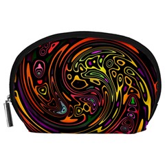 Abstract Tribal Swirl Accessory Pouch (large) by SpinnyChairDesigns