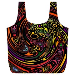 Abstract Tribal Swirl Full Print Recycle Bag (xxl) by SpinnyChairDesigns