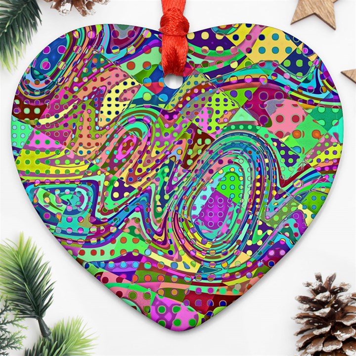 Ugliest Pattern In The World Ornament (Heart)