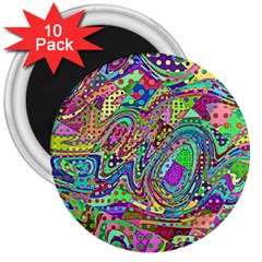 Ugliest Pattern In The World 3  Magnets (10 Pack)  by SpinnyChairDesigns