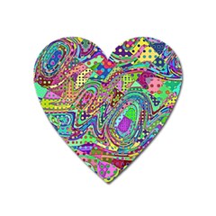 Ugliest Pattern In The World Heart Magnet by SpinnyChairDesigns