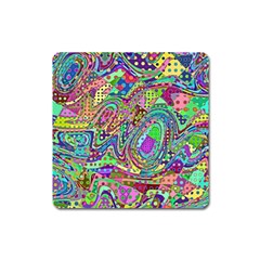 Ugliest Pattern In The World Square Magnet by SpinnyChairDesigns