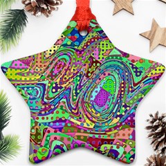 Ugliest Pattern In The World Star Ornament (two Sides) by SpinnyChairDesigns