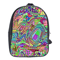 Ugliest Pattern In The World School Bag (large) by SpinnyChairDesigns