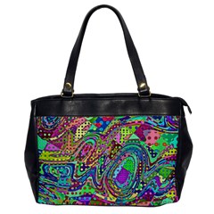 Ugliest Pattern In The World Oversize Office Handbag by SpinnyChairDesigns