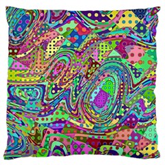 Ugliest Pattern In The World Large Cushion Case (two Sides) by SpinnyChairDesigns