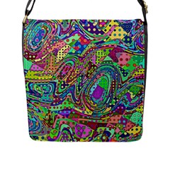 Ugliest Pattern In The World Flap Closure Messenger Bag (l) by SpinnyChairDesigns