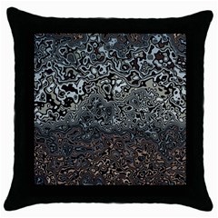 Urban Camouflage Black Grey Brown Throw Pillow Case (black) by SpinnyChairDesigns