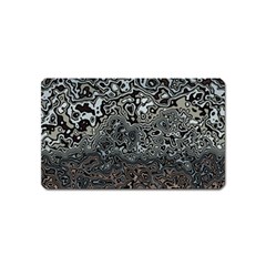 Urban Camouflage Black Grey Brown Magnet (name Card) by SpinnyChairDesigns